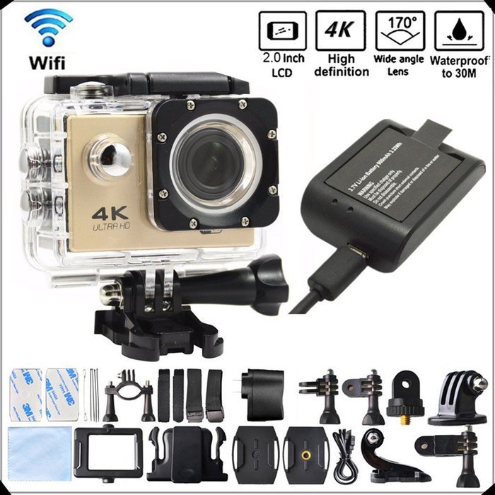 DITONG DT61 4K Ultra HD Action Camera Wifi 1080P 60fps 16MP/12MP 2.0 inch Waterproof Sports Video Camera Car Helmet... N8