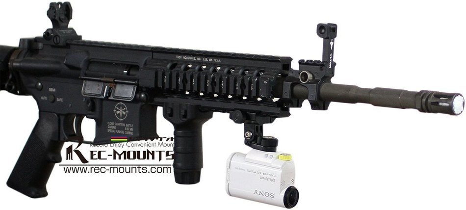 Rec-mounts&reg; Picatinny Rail Mount Type1 for Sony Action cam HDR-AZ1 HDR-AS100V HDR-AS30V HDR-AS20[REC-B35-S-CN] N2