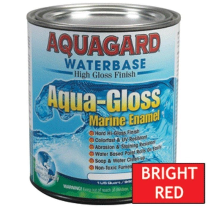 Aquagard Aqua Gloss Waterbased Enamel - 1Qt - Bright Red consumer electronics