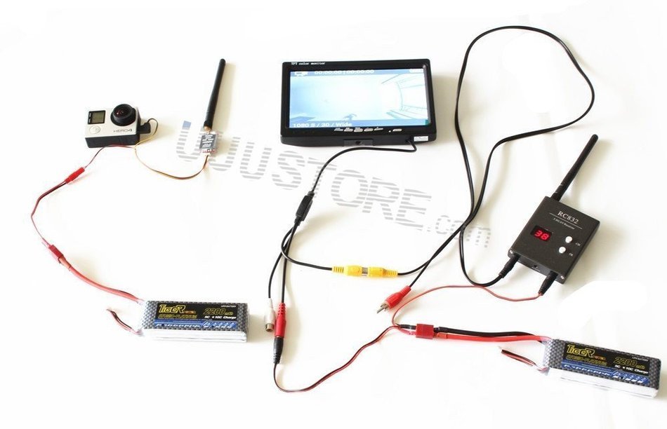 RC FPV Combo System Boscam 5.8Ghz 600mw Transmitter Receiver No blue monitor for Gopro DJI Phantom N5