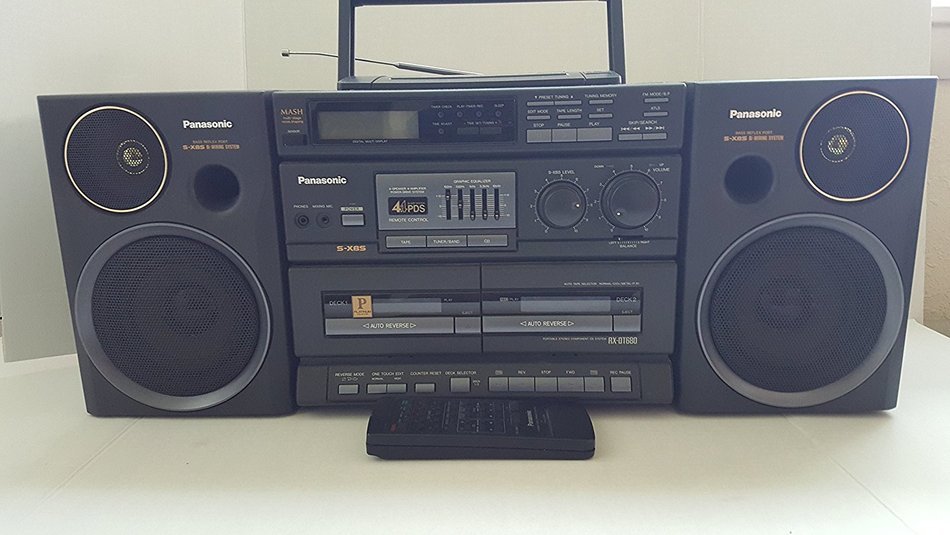 Panasonic Rx-dt680 Portable Stereo Component Cd System Boombox Am / Fm Dual Cassette Player and Cd Player N2