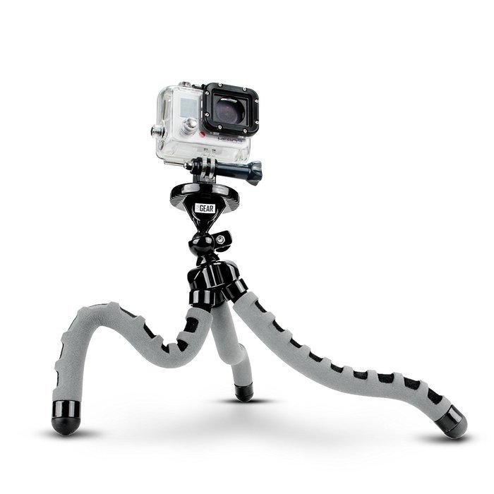 Flexible Action Cam Tripod with 360-Degree Articulating Ball Head , Bendable Wrapping Legs and Quick-Release Plate... N3