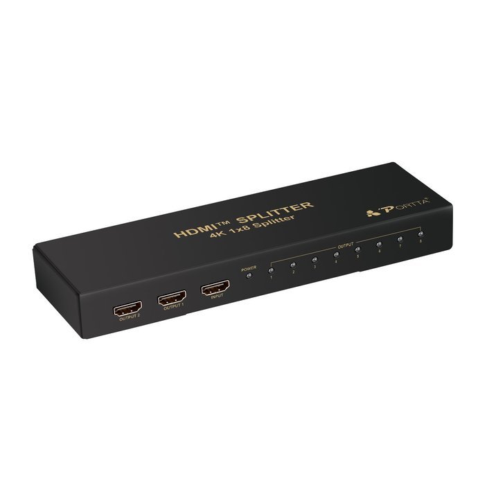 Portta PET0108 HDMI Splitter 8 Port 1x8 v1.3 support Full HD 1080p Deep Color HD Display on 8 TV N7