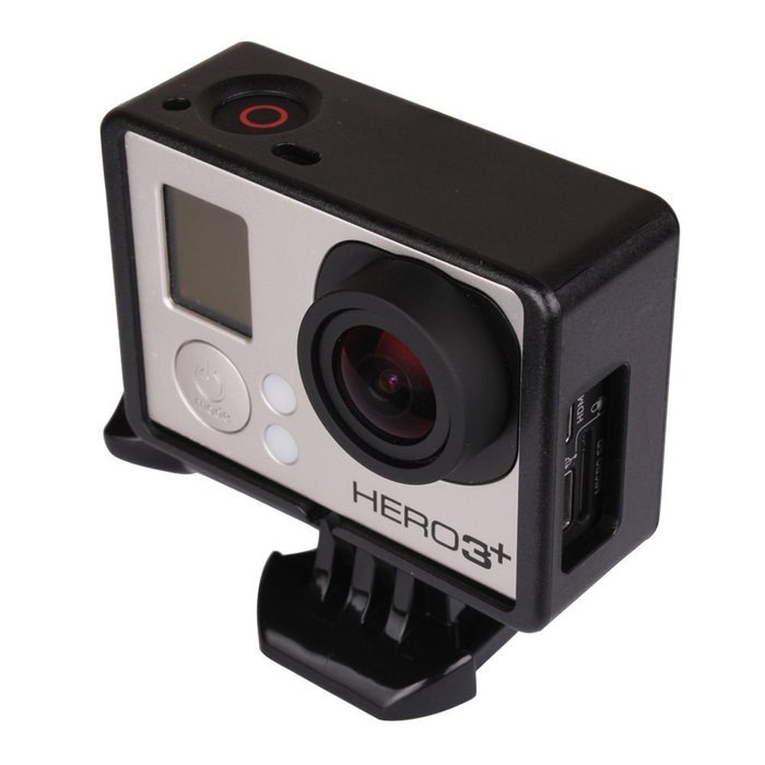 AxPower GoPro Accessories GoPro Protective Frame Bumper Case Strong Hard Plastic UV Black Color for Hero 4/3+/3 N3