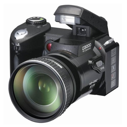 Protax D3000 16.0MP 3.0" TFT Digital Camera HD 1280P x 720P Video Camcoder - Black (1Package) N2