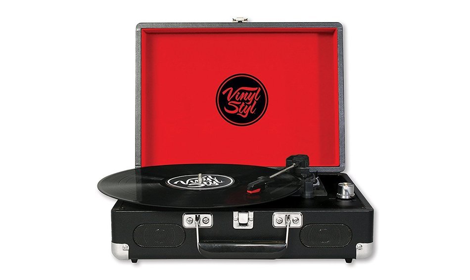 Vinyl Styl Groove Portable 3 Speed Turntable (Black) N5 free image download