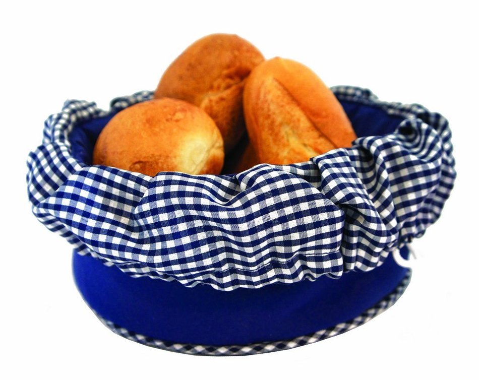 Bun Warmer - Insulated Bun and Bread Warmer and Basket - Keeps Warm for up to One Hour (Blue) N2