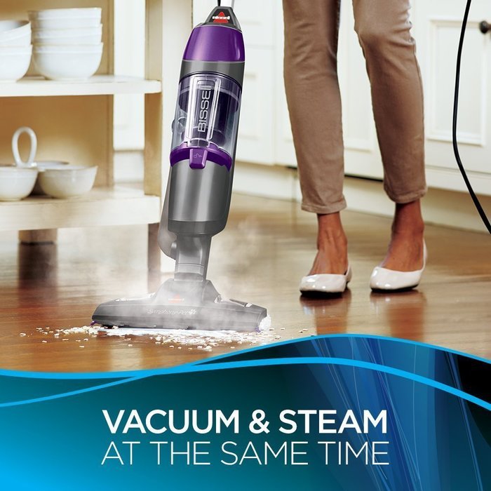 Bissell Symphony Pet 1543A, All-in-one Vacuum & Steam Mop (Complete Set) w/ Bonus: Premium Microfiber Cleaner... N3