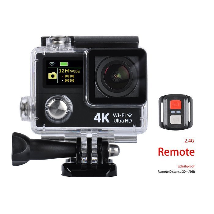 YELIN Dual Screen Ultra Slim 2-inch TFT LCD+0.95 OLED Status Screen Action camera 4K 170 degree 6G Ultra-wide... N8
