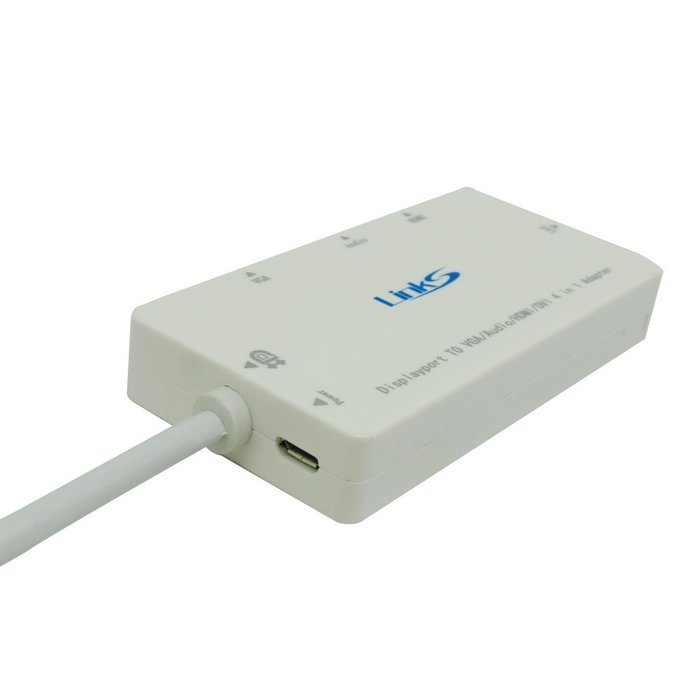 LinkS smallest Mini DisplayPort | Thunderbolt to HDMI Male to Female Adapter in black N5