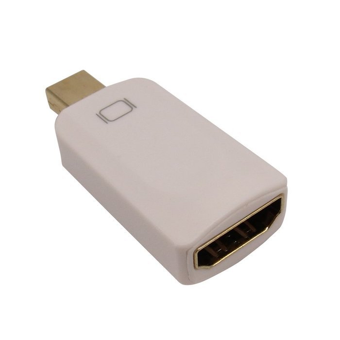 LinkS smallest Mini DisplayPort | Thunderbolt to HDMI Male to Female Adapter in black N7