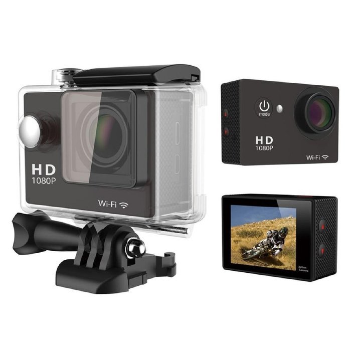 Action Camera, TONSEE W9 2.0 Inch WiFi Ultra HD 4K Sport Action Camera Waterproof -- Black N2