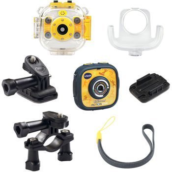 Durable, Fim amd Exciting Action Cam Bundle with Carry Case, Waterproof Case and 2 Mounts N4