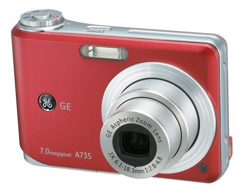 GE-A735 7MP Digital Camera with 3X Optical Zoom (Black) N7