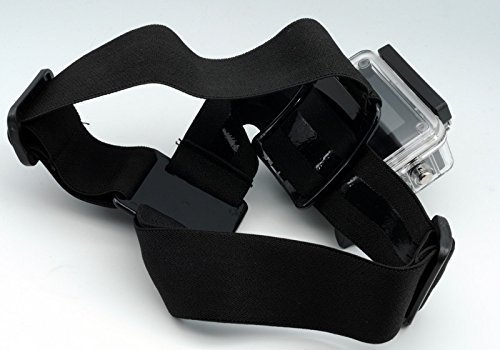 Gopro Hero 3 Elastic Adjustable Head Strap Mount for Go Pro Hero 4 3 2 Cameras Accessories with Anti-slide Glue... N2