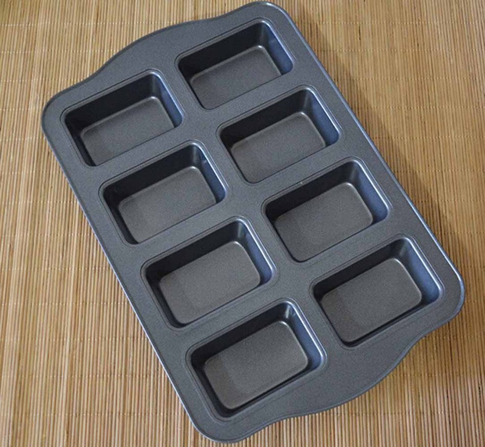 Fasmov 8-Well Nonstick Loaf Pan,Mini N3