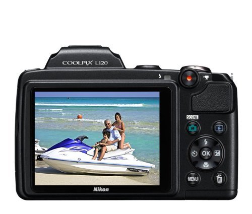 Nikon COOLPIX L120 14.1 MP Digital Camera with 21x NIKKOR Wide-Angle Optical Zoom Lens and 3-Inch LCD (Red) (OLD... N6