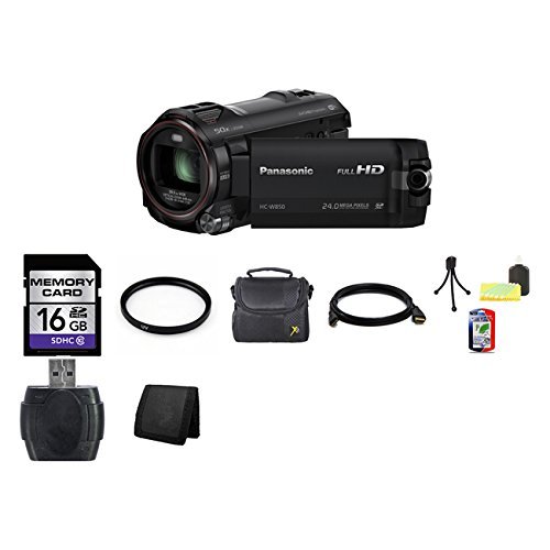 Panasonic HC-W850K Digital HD Camcorder (Black) Bundle 1