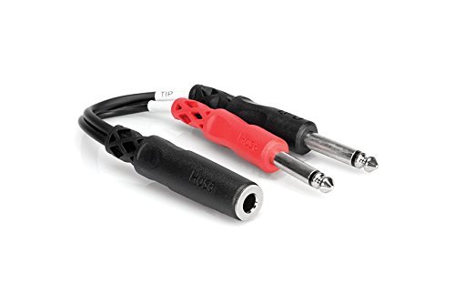 Hosa YPR-257 Stereo Breakout Cable, 1/4 in. TRSF to Dual RCA
