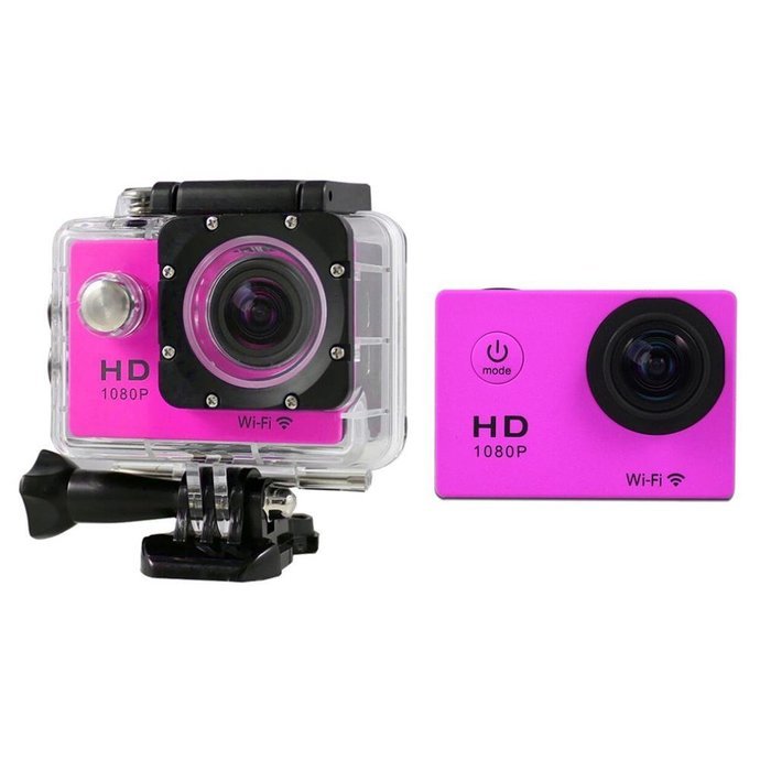 Womail Mini 1080P Full HD DV Sports Recorder Car Waterproof Action Camera Camcorder Hot Pink