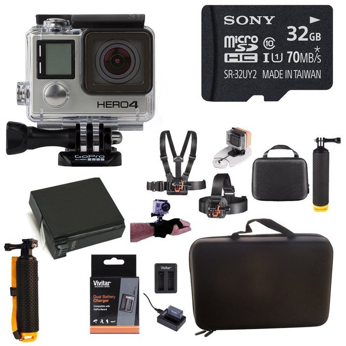 GoPro Hero 4 Black (CHDHX-401) Surf & On Water Action Bundle