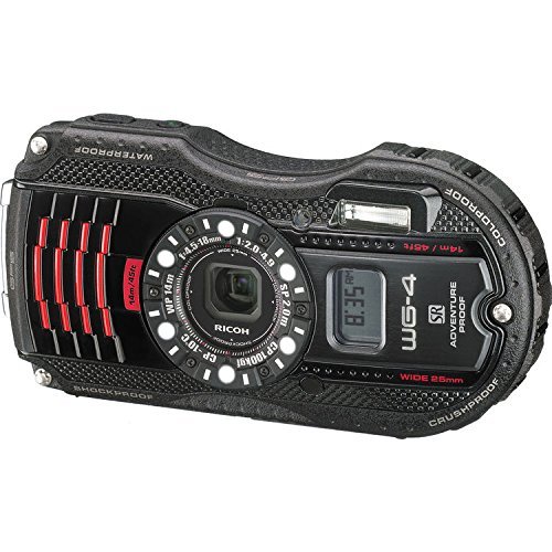 RICOH 08542 16.0 Megapixel WG-4 GPS Waterproof Digital Camera (Black US/CA)