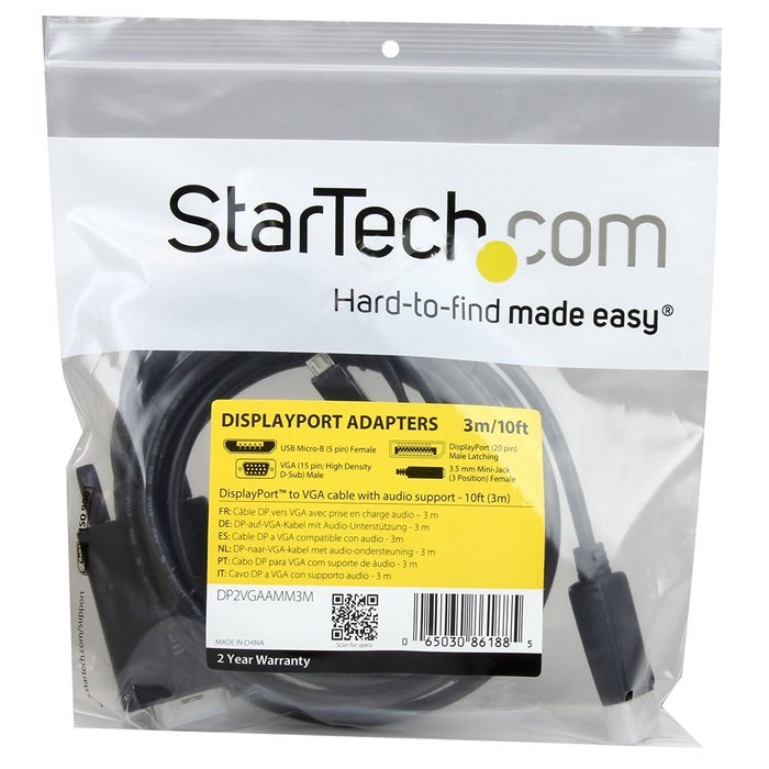 StarTech.com DP2VGA3 DisplayPort 1.2 to VGA Adapter Converter N11