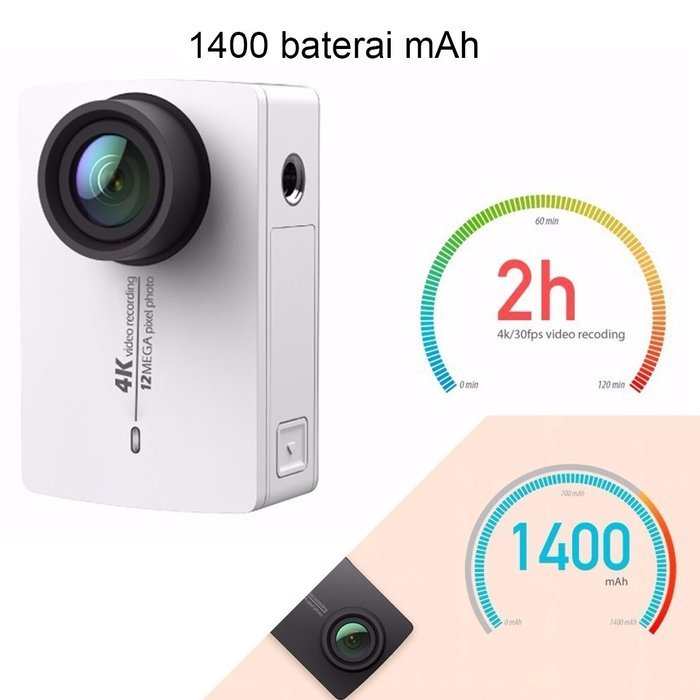 PULUZ Original YI II 4K Professional Portable Sport Action Camera, 2.19 inch Screen 12MP 155 Degrees Wide Angle... N5