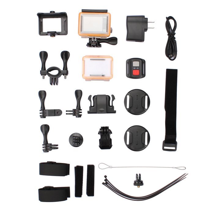 FSTgo H8 4K Ultra HD 360 VR Panoramic Action Camera Dual Color LCD Screen + Wifi APP Waterproof 170&deg; Large Lens... N3