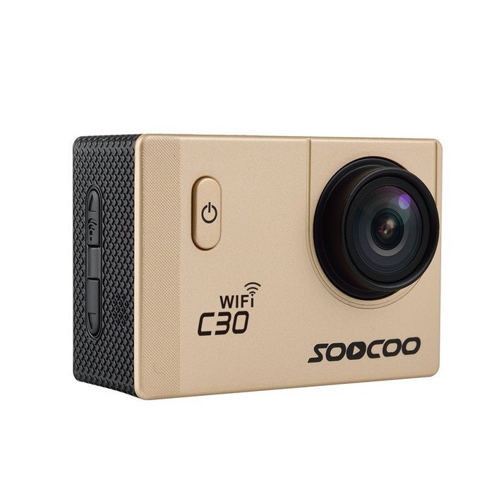 PowerLead 2K PL-AC30 Wifi Waterproof Action Camera DV 12MP HD DVR Camcorder with Mounting Accessories Kit/Gold N4