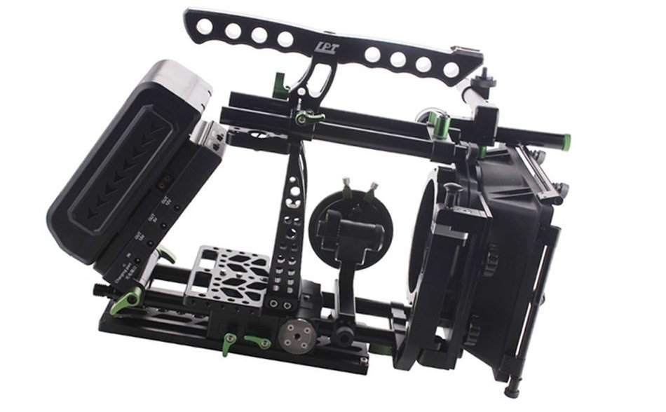 BMCC Cage Rig with 150Wh Li-ion Battery Power Supply and Follow Focus Matte Box for BlackMagic Camera Kit N6