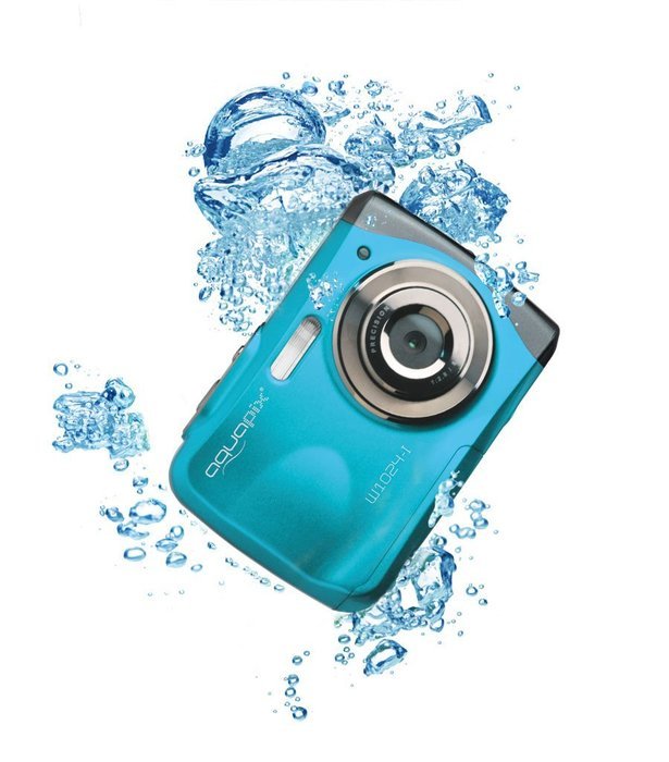 Easypix W1024-I Splash Digital Camera - Ice Blue (10MP Sensor, 4x Digital Zoom, VGA Video with Sound) 2.4 inch... N3