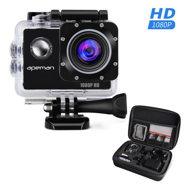 APEMAN Action Camera, Sport Camera 1080p HD Waterproof Action Cam, Portable Package with 1.5 Inch 170&deg; Wide-Angle... N6