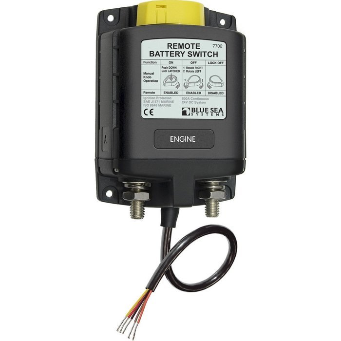 The Excellent Quality Blue Sea 7702 ML-Series Remote Battery Switch w/Manual Control 24V DC