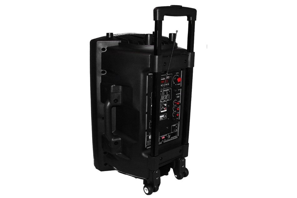 EMB PKL15 + Speaker Stand - 1700W 15" PA Rechargeable Speaker System w/ LED Lights - Built-in Bluetooth/SD/MMC... N7