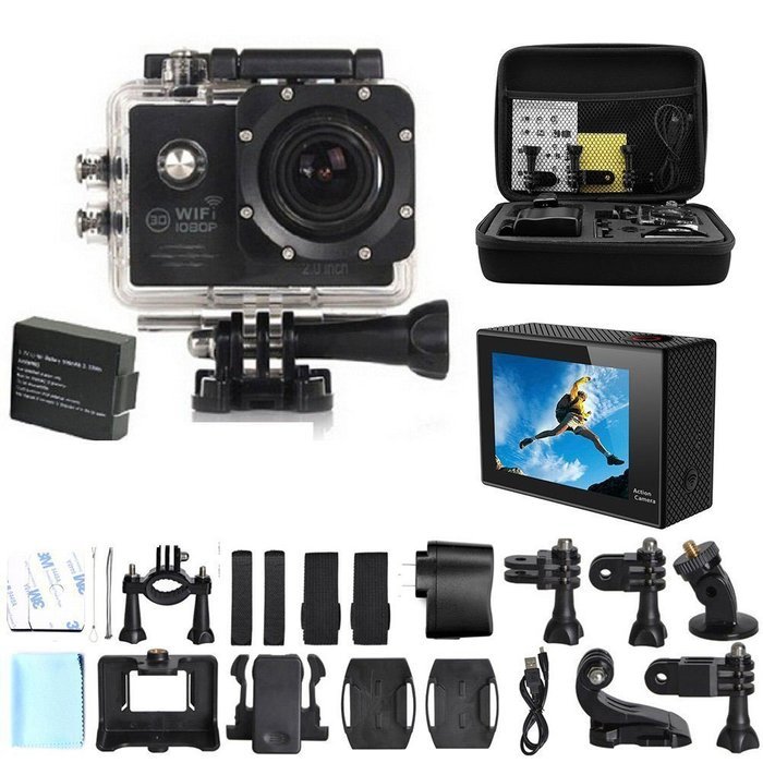 JZHY SJ7000 Action Cam HD Waterproof Wifi Sports Camera 1080p 2.0 Inch LCD 170&iexcl;&atilde; Wide Angle Lens Outdoor Camera... N9