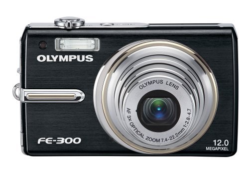 Olympus FE-300 - Digital camera - compact - 12.0 Mpix - optical zoom: 3 x - supported memory: xD - black N6