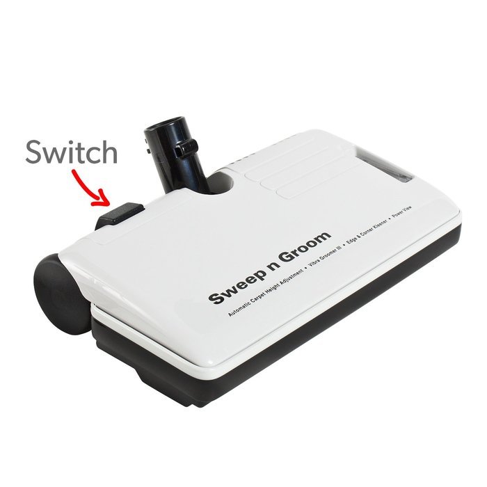 Central Vacuum Sweep N' Groom Electric Power Head W/ Metal Roller N4