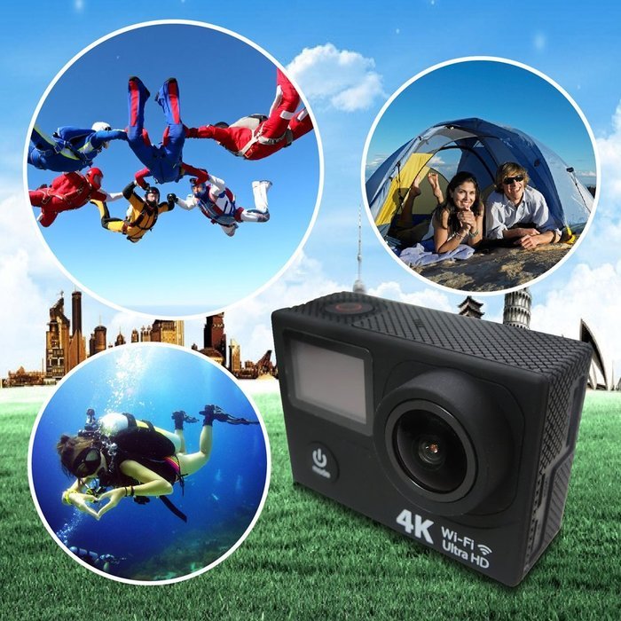 Auto Beyond 4K Ultra HD Sport Action Camera Dual Screen&mdash;WIFI 4K 2.0 inch+0.95inch Dual Screen Action Camera Waterproof... N7