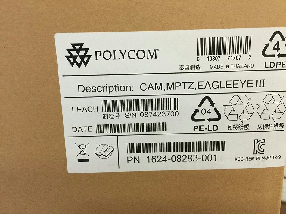 Polycom Eagle Eye III MPTZ-9 Camera HDX 1624-08283-001 N3