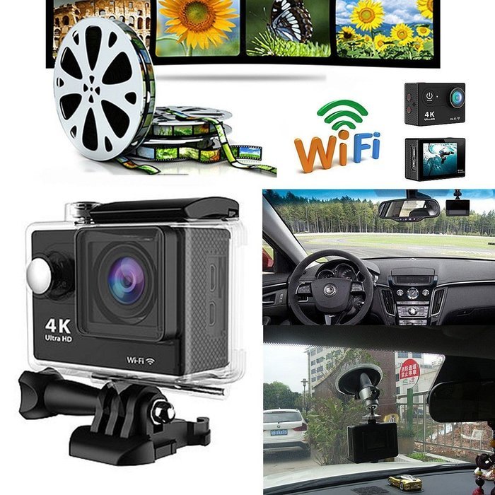 INSMA Ultra HD 1080P WIFI Waterproof Sports Action Camera 2.0 inch 4K WiFi Sport Action Camera DV Car DVR Outdoor... N9