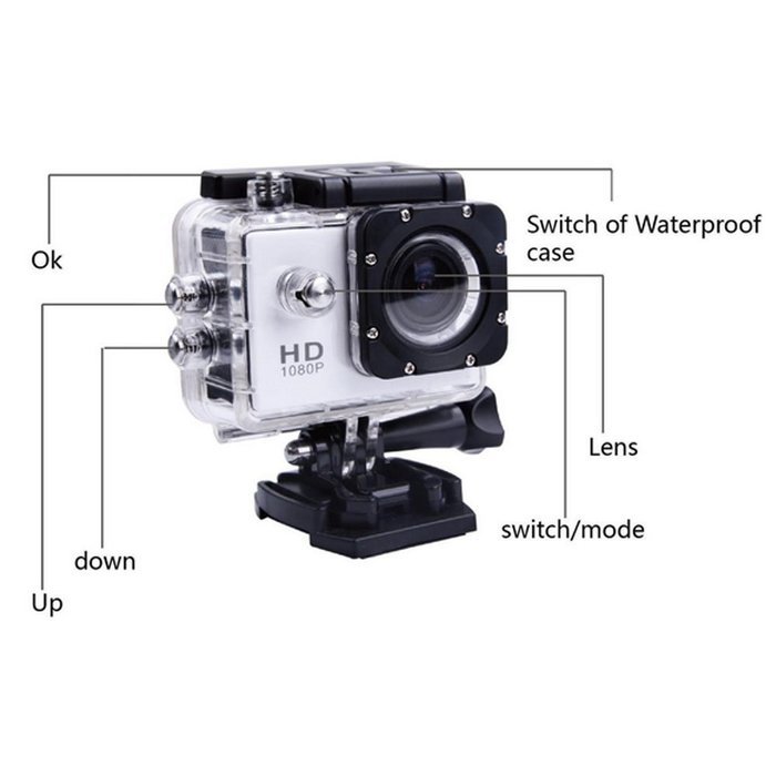 Kasstino SJ4000 HD 720P Sport Camera Diving 30Meter Waterproof Mini DVR Camcorder Car N4