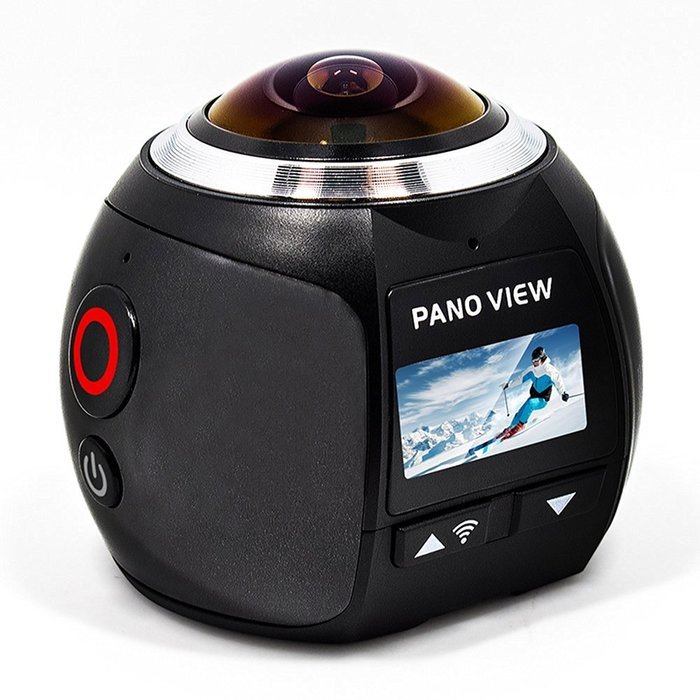 Homkm Full HD 360 Degree Panoramic VR Action Camera,Spherical Lens,3D, Waterproof, WIFI,Support VR Video Replay... N10