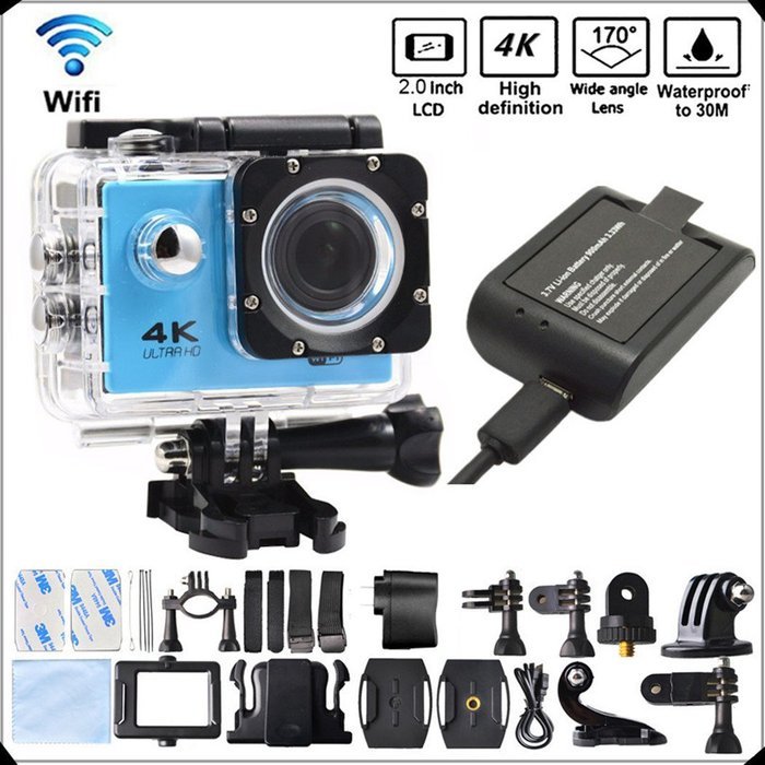 DITONG DT61 4K Ultra HD Action Camera Wifi 1080P 60fps 16MP/12MP 2.0 inch Waterproof Sports Video Camera Car Helmet... N10