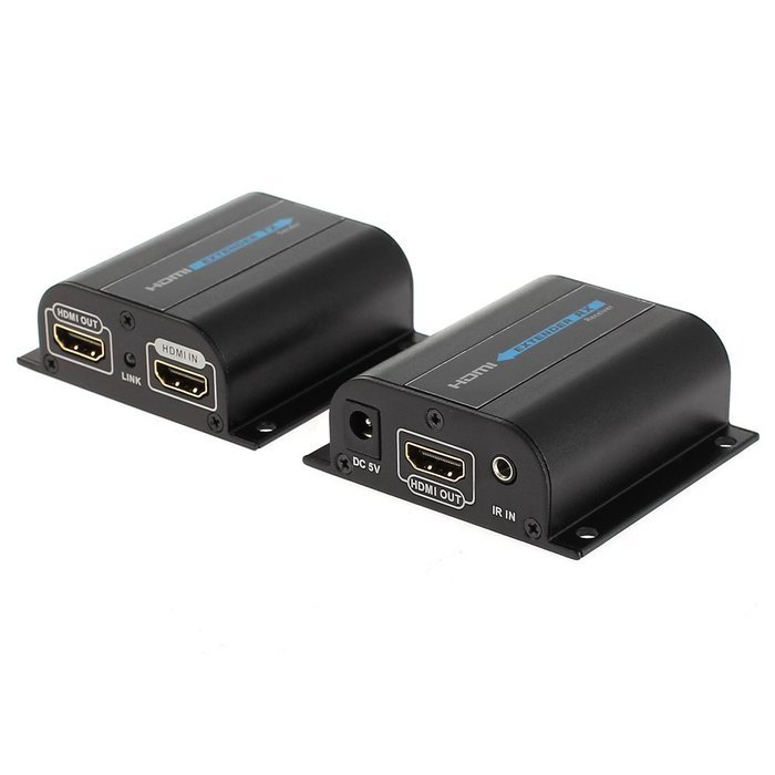 ESYNiC 60m HDMi Ethernet Network Extender 1080P HDMi HDTV Extender with 2 Port HDMI Splitter Loop Over Single... N4