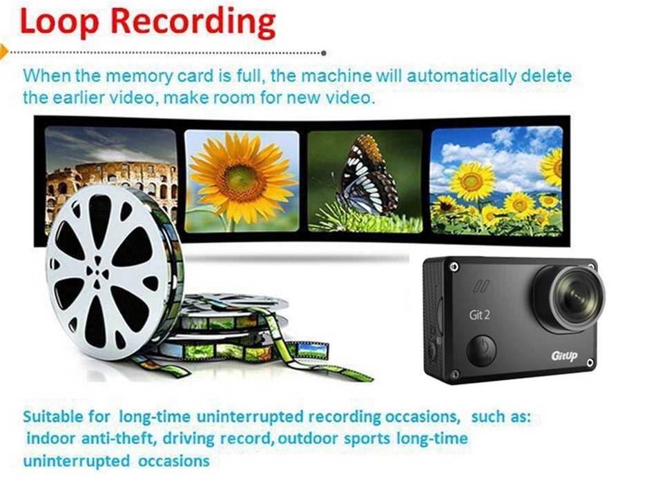 Blueskysea Gitup Git2 Waterproof Sports Action Camera Wifi Novatek 96660 2k 1080p 30fps Full Hd for Sony Imx206... N15