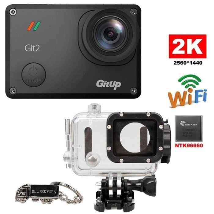 Blueskysea Gitup Git2 Waterproof Sports Action Camera Wifi Novatek 96660 2k 1080p 30fps Full Hd for Sony Imx206... N16