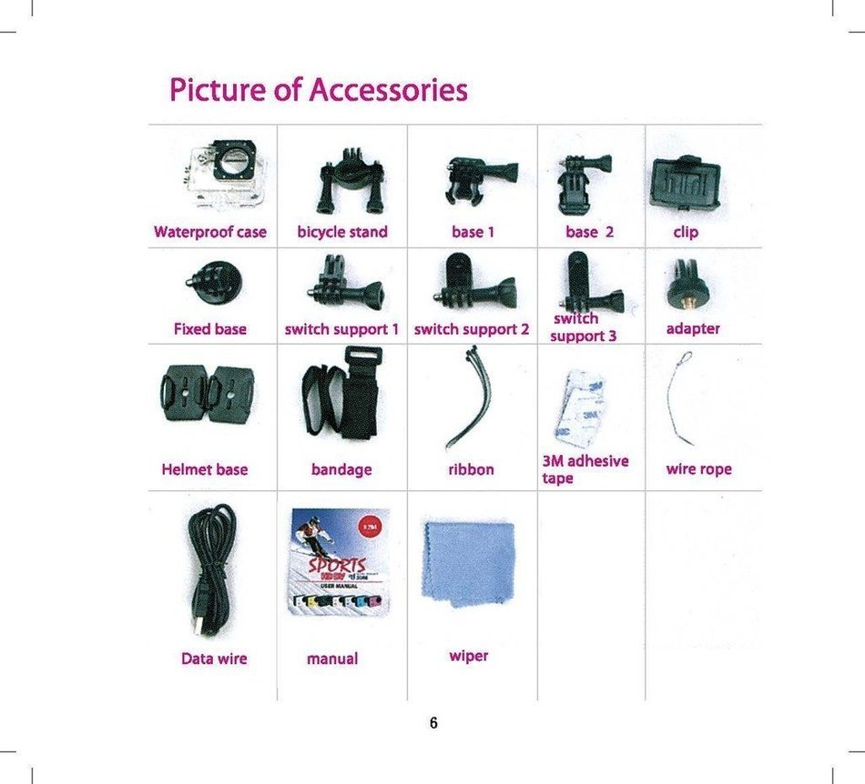 2.0 Inch Wifi 16MP 4K HD Waterproof Action Sport Camera With 170 Degree Ultra-wide Angle Lens for Extreme Sport... N8