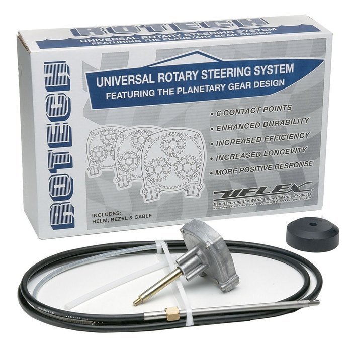 UFLEX ROTECH12 / UFlex Rotech 12' Rotary Steering Package - Cable, Bezel, Helm