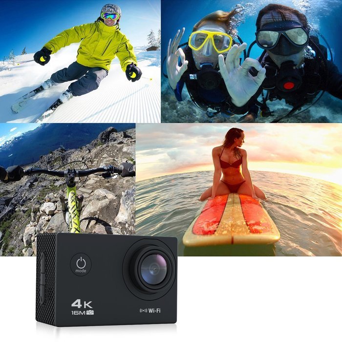 LeFun Sports Action Camera, 4K Ultra HD 1080P Wifi 16MP Bike Helmet Cam Waterproof Camcoder&iexcl;&shy; N7